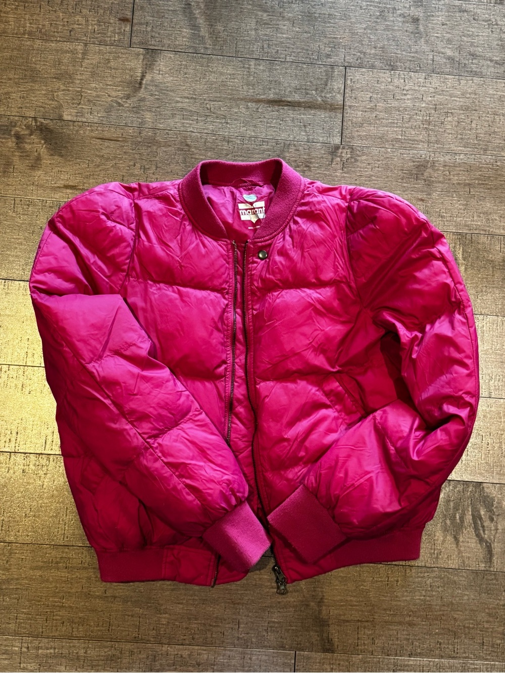 Isabel Marant Fuchsia Pink Quilted Bomber Jacket